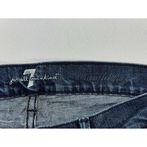 7 For All Mankind Women's Straight Leg Blue Denim Jeans - Size 27 (29x29.5) - Picture 4 of 6